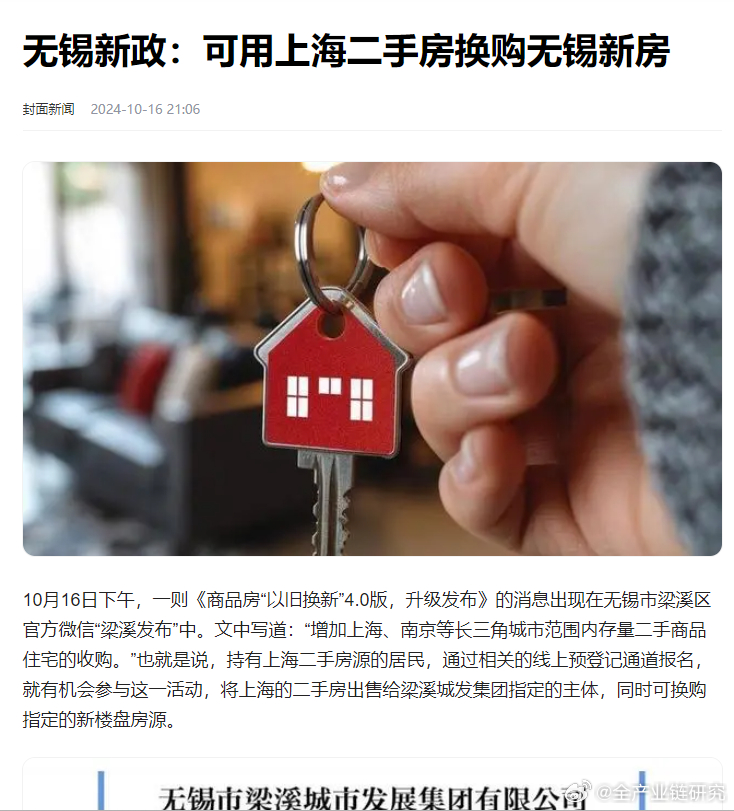 无锡新政，上海二手房换购新房计划启动，开启新篇章